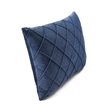 Load image into Gallery viewer, Velvet Diamond Pintuck Decorative Pillow Cover
