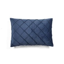 Load image into Gallery viewer, Velvet Diamond Pintuck Decorative Pillow Cover
