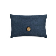 Load image into Gallery viewer, Linen Texture Woven Button Decorative Pillow Cover
