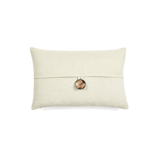 Load image into Gallery viewer, Linen Texture Woven Button Decorative Pillow Cover
