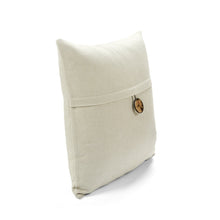 Load image into Gallery viewer, Linen Texture Woven Button Decorative Pillow Cover
