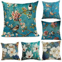 Load image into Gallery viewer, Feathered Floral Cushion Covers
