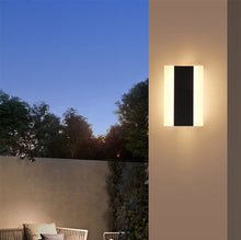 Carregar imagem no visualizador da galeria, MIRODEMI® Modern Black Waterproof Outdoor Bright LED Wall lamp For Garden, Villa
