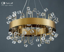 Carregar imagem no visualizador da galeria, MIRODEMI® Gold Round Colorful Crystal Chandelier for Living room, Kitchen
