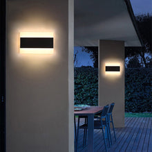 Carregar imagem no visualizador da galeria, MIRODEMI® Modern Black Waterproof Outdoor Bright LED Wall lamp For Garden, Villa
