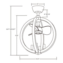 Carregar imagem no visualizador da galeria, 18&quot; Cairns DC Motor Modern Downrod Mount Reversible Ceiling Fan with Lighting and Remote Control
