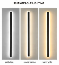 Carregar imagem no visualizador da galeria, MIRODEMI® Black/White/Gold Outdoor Waterproof Tall Aluminum LED Wall lamp For Garden | S2024S
