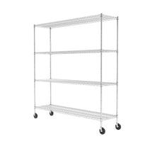 Load image into Gallery viewer, 18&quot; x 72&quot; x 72&quot; 4-Tier Wire Rack
