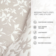 Load image into Gallery viewer, Floral Jacquard Reversible Soft Matelassé 3 Piece Quilt Set
