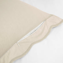 Cargar imagen en el visor de la galería, Coastal Chic Scalloped Edge 100% Cotton Reversible Duvet Cover Set
