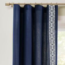 Load image into Gallery viewer, Luxury Modern Square Embroidery Border Window Curtain Panel
