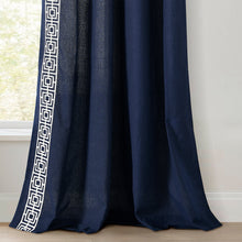 Load image into Gallery viewer, Luxury Modern Square Embroidery Border Window Curtain Panel
