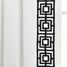 Load image into Gallery viewer, Luxury Modern Square Embroidery Border Window Curtain Panel
