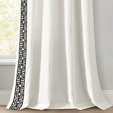 Load image into Gallery viewer, Luxury Modern Square Embroidery Border Window Curtain Panel
