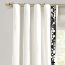 Load image into Gallery viewer, Luxury Modern Square Embroidery Border Window Curtain Panel
