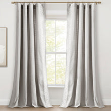 Load image into Gallery viewer, Luxury Modern Square Embroidery Border Window Curtain Panel
