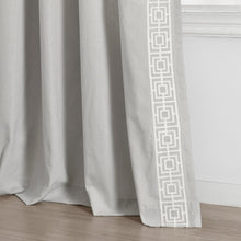 Load image into Gallery viewer, Luxury Modern Square Embroidery Border Window Curtain Panel
