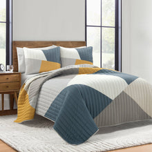 Load image into Gallery viewer, Modern Color Block Quilt 3 Piece Set
