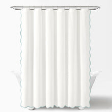 Cargar imagen en el visor de la galería, Coastal Chic Scalloped Edge Shower Curtain
