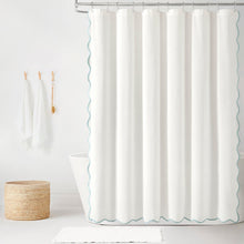 Cargar imagen en el visor de la galería, Coastal Chic Scalloped Edge Shower Curtain
