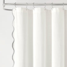 Load image into Gallery viewer, Coastal Chic Scalloped Edge Shower Curtain
