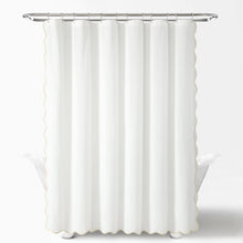 Load image into Gallery viewer, Coastal Chic Scalloped Edge Shower Curtain
