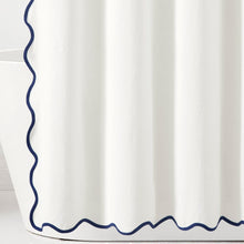 Carregar imagem no visualizador da galeria, Coastal Chic Scalloped Edge Shower Curtain
