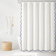 Carregar imagem no visualizador da galeria, Coastal Chic Scalloped Edge Shower Curtain
