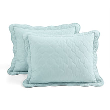 Load image into Gallery viewer, Coastal Chic Scalloped Edge Reversible Quilt 3 Piece Set
