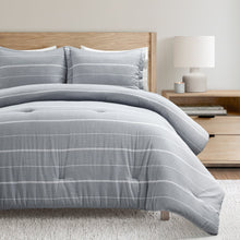 Cargar imagen en el visor de la galería, Classic Farmhouse Chalk Stripe 3 Piece Comforter Set
