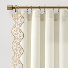 Cargar imagen en el visor de la galería, Scalloped Edge Lace Border Window Curtain Panel
