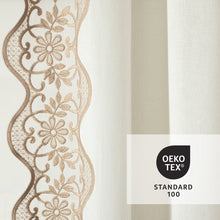 Load image into Gallery viewer, Scalloped Edge Lace Border Window Curtain Panel
