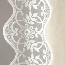 Load image into Gallery viewer, Scalloped Edge Lace Border Window Curtain Panel
