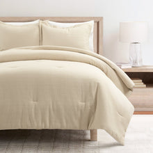 Cargar imagen en el visor de la galería, Haniya Solid Waffle Woven Cotton Textured Comforter Set
