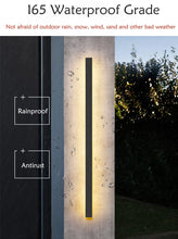 Carregar imagem no visualizador da galeria, MIRODEMI® Black Outdoor Waterproof Antirust Aluminum Long LED Wall Lamp For Villa porch | S2024S
