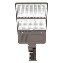 Carregar imagem no visualizador da galeria, 320W LED Shoebox Pole Light- In Built Dusk to Dawn Sensor- 5000K Daylight - Perfect for Commercial Parking Lots- Slip Fitter Mount
