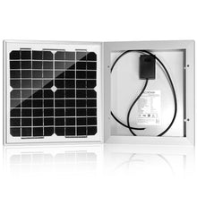 Load image into Gallery viewer, ACOPower 10W 12V Solar Charger Kit, 5A Charge Controller with Alligator Clips
