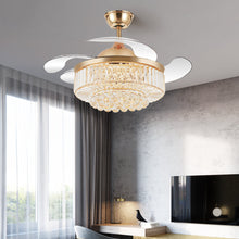 Carregar imagem no visualizador da galeria, Leona by Ozarke Smart Fan Chandelier Light - Modern Lighting Fixtures
