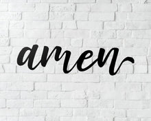 Load image into Gallery viewer, Amen Metal Word Sign
