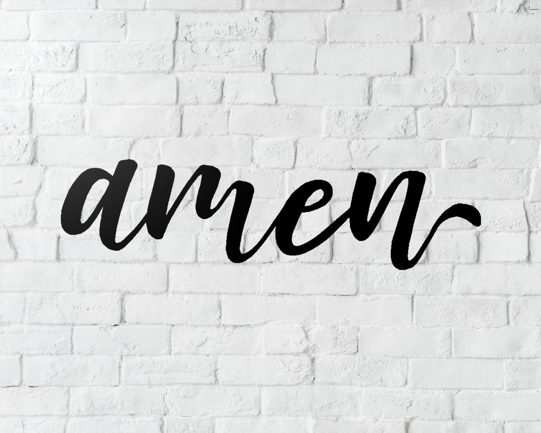 Amen Metal Word Sign