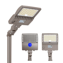 Load image into Gallery viewer, 200W LED Shoebox Pole Light With Photocell Outdoor Light - Slipfitter Mount- 28000LM, 5000K, IP65, Tennis Court &amp; Driveway, 720W MH/HID Replacement
