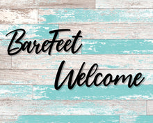 Carregar imagem no visualizador da galeria, BareFeet Welcome Metal Word Sign
