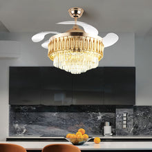 Carregar imagem no visualizador da galeria, Helena Smart Fan Chandelier Light- Minimalist Lighting
