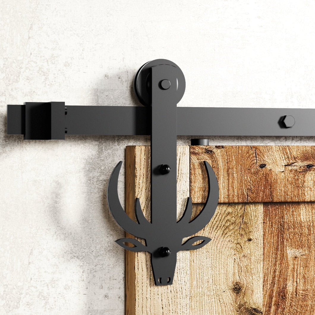 Non-Bypass Sliding Barn Door Hardware Kit - Bucks Design Roller