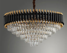 Load image into Gallery viewer, MIRODEMI® Luxury Black Crystal Led Hanging Chandelier For Living Room, Bedroom | S2024S
