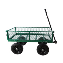 Load image into Gallery viewer, (Green solid wheels wagon cart) Solid wheels Tools cart Wagon Cart Garden cart trucks make it easier to transport firewood
