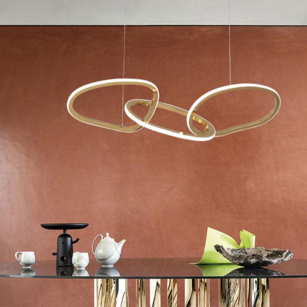 Modern luxury LED Oval Circle Chandelier