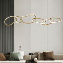 Carregar imagem no visualizador da galeria, Modern luxury LED Oval Circle Chandelier
