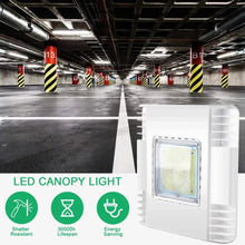 Load image into Gallery viewer, 150W LED Gas Station Canopy Light | 20610 Lumens | 5000K | IP65 | UL &amp; DLC Listed for Indoor Parking, Petrol Pump, under passes
