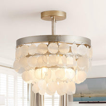 Carregar imagem no visualizador da galeria, 2-Light Shell LED Semi Flush Mount Ceiling Light
